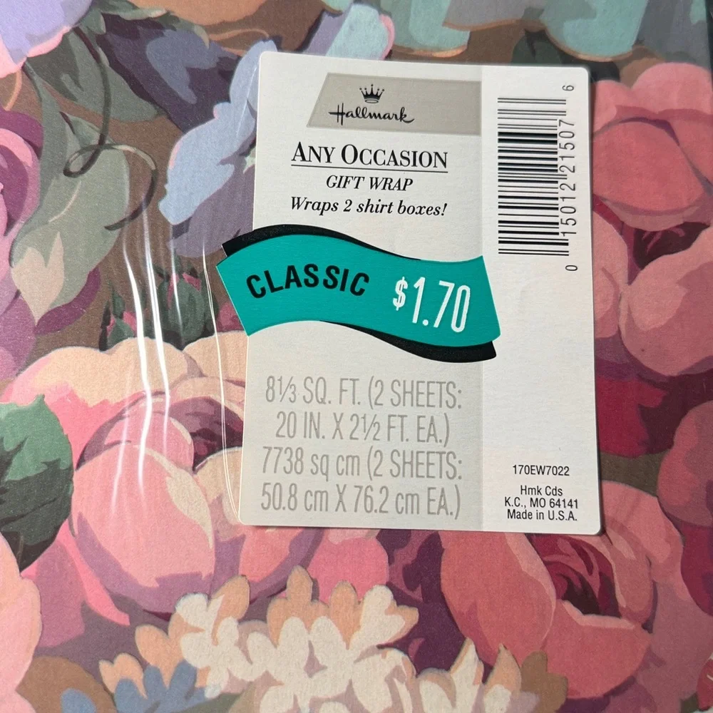 5/$25 VINTAGE Any Occasion Wrapping Paper Floral Flowers
